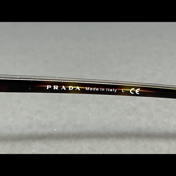 Prada Sunglasses PR02R-TKT3C2 Dark Havana 57mm Gray Lens Men's Italy Authentic - Picture 9 of 9